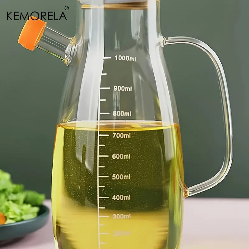 1PC Glass Olive Oil Bottle BPF Oil Leak-Proof Bottle Kitchen Outdoor BBQ Picnic Condiment Container Kitchen Supplies