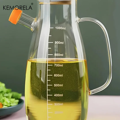 1PC Glass Olive Oil Bottle BPF Oil Leak-Proof Bottle Kitchen Outdoor BBQ Picnic Condiment Container Kitchen Supplies