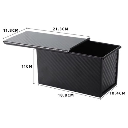 Rectangular Bread Mold with Cover Bread Baking Tray Cake Toast Non-Stick Toast Box with Lid Aluminized Steel Kitchen Accessory