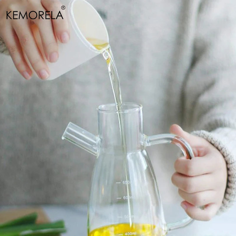 1PC Glass Olive Oil Bottle BPF Oil Leak-Proof Bottle Kitchen Outdoor BBQ Picnic Condiment Container Kitchen Supplies