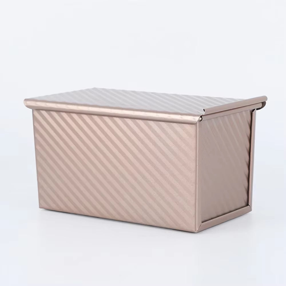 Rectangular Bread Mold with Cover Bread Baking Tray Cake Toast Non-Stick Toast Box with Lid Aluminized Steel Kitchen Accessory