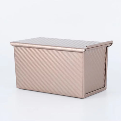 Rectangular Bread Mold with Cover Bread Baking Tray Cake Toast Non-Stick Toast Box with Lid Aluminized Steel Kitchen Accessory