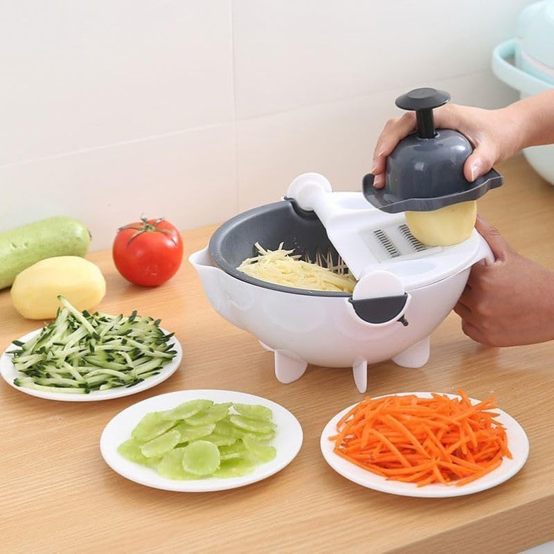 Multifunctional Shredder For Cheese, Fruits, Veggies And Meat - Clear White 