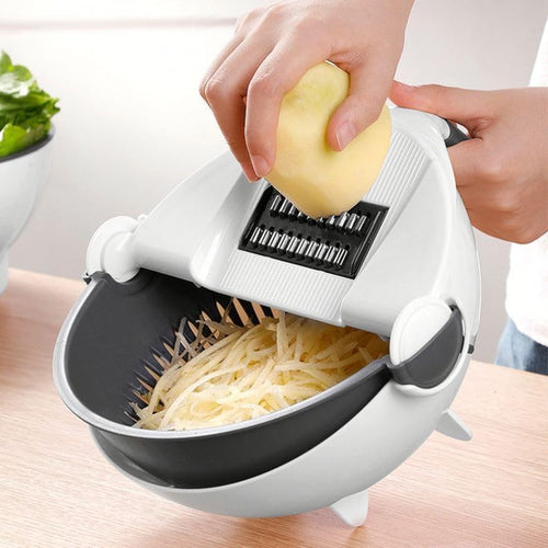 Multifunctional Shredder For Cheese, Fruits, Veggies And Meat - Clear White 