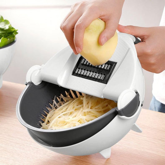 Multifunctional Shredder For Cheese, Fruits, Veggies And Meat - Clear White 