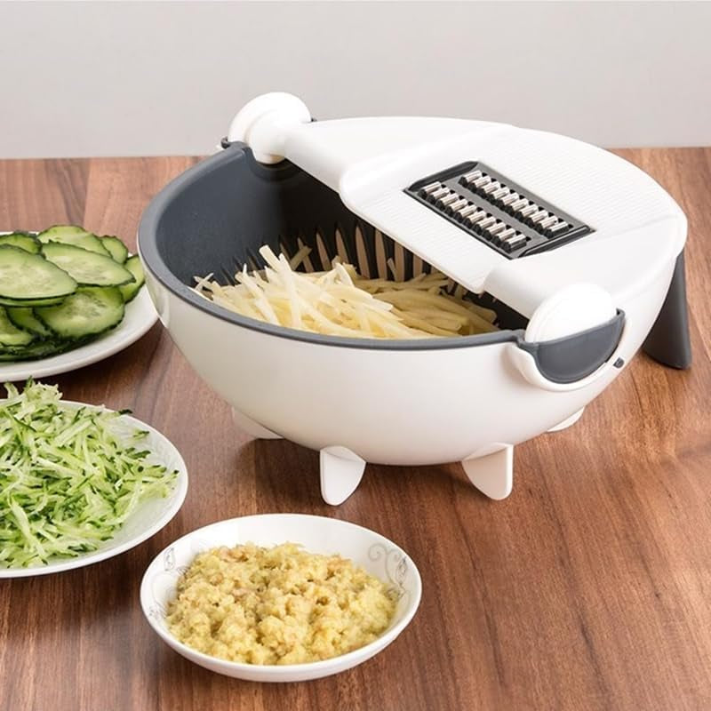 Multifunctional Shredder For Cheese, Fruits, Veggies And Meat - Clear White 