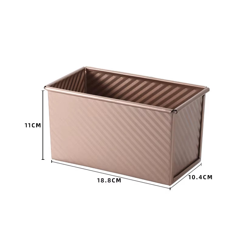 Rectangular Bread Mold with Cover Bread Baking Tray Cake Toast Non-Stick Toast Box with Lid Aluminized Steel Kitchen Accessory