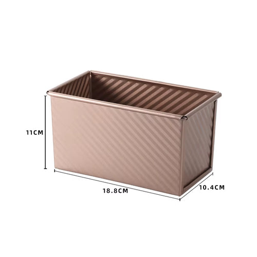 Rectangular Bread Mold with Cover Bread Baking Tray Cake Toast Non-Stick Toast Box with Lid Aluminized Steel Kitchen Accessory