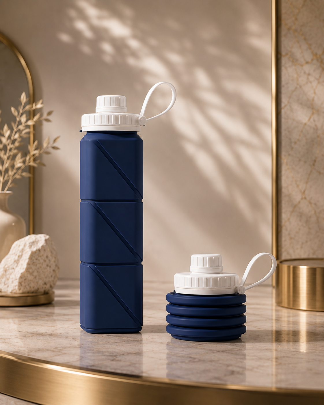 21 oz Foldable Silicone Water Bottle