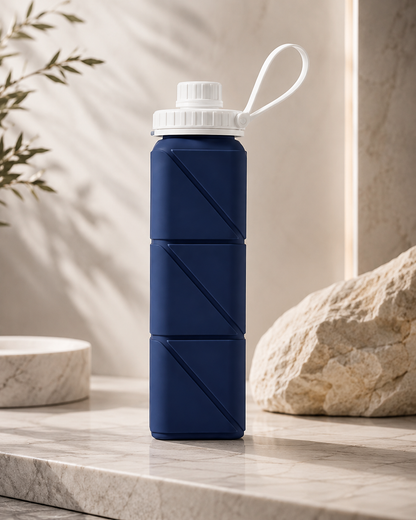 21 oz Foldable Silicone Water Bottle