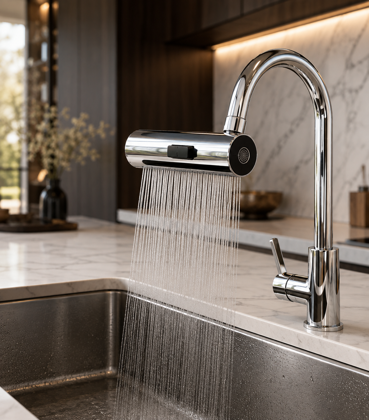 High-Pressure Kitchen Faucet Sprayer - Stainless Steal