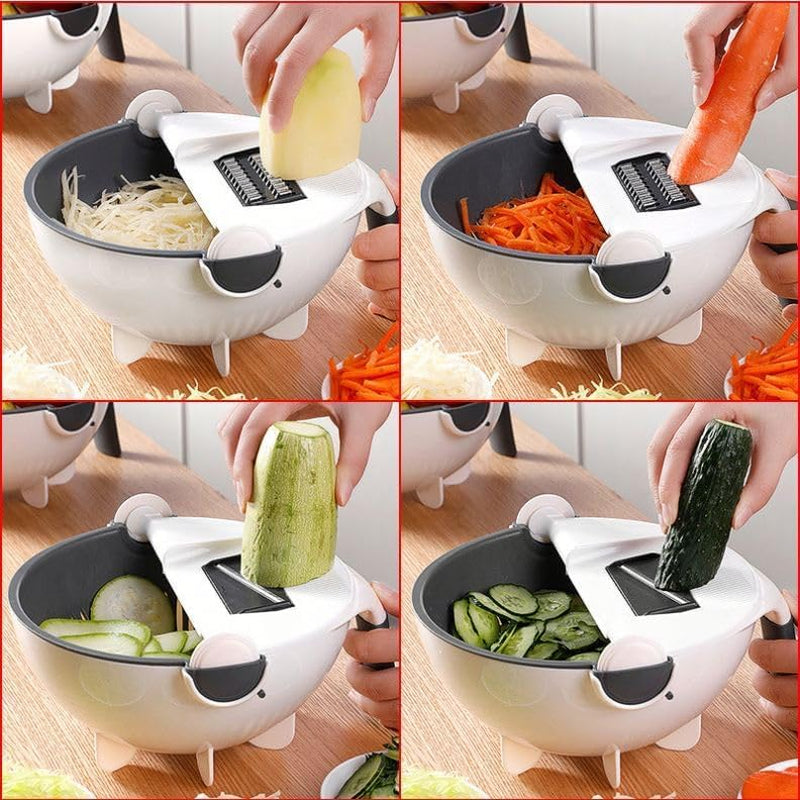 Multifunctional Shredder For Cheese, Fruits, Veggies And Meat - Clear White 