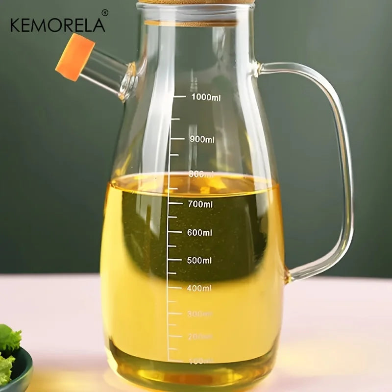 1PC Glass Olive Oil Bottle BPF Oil Leak-Proof Bottle Kitchen Outdoor BBQ Picnic Condiment Container Kitchen Supplies
