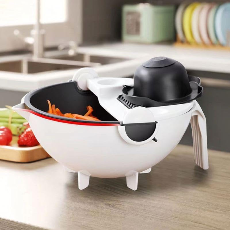Multifunctional Shredder For Cheese, Fruits, Veggies And Meat - Clear White 